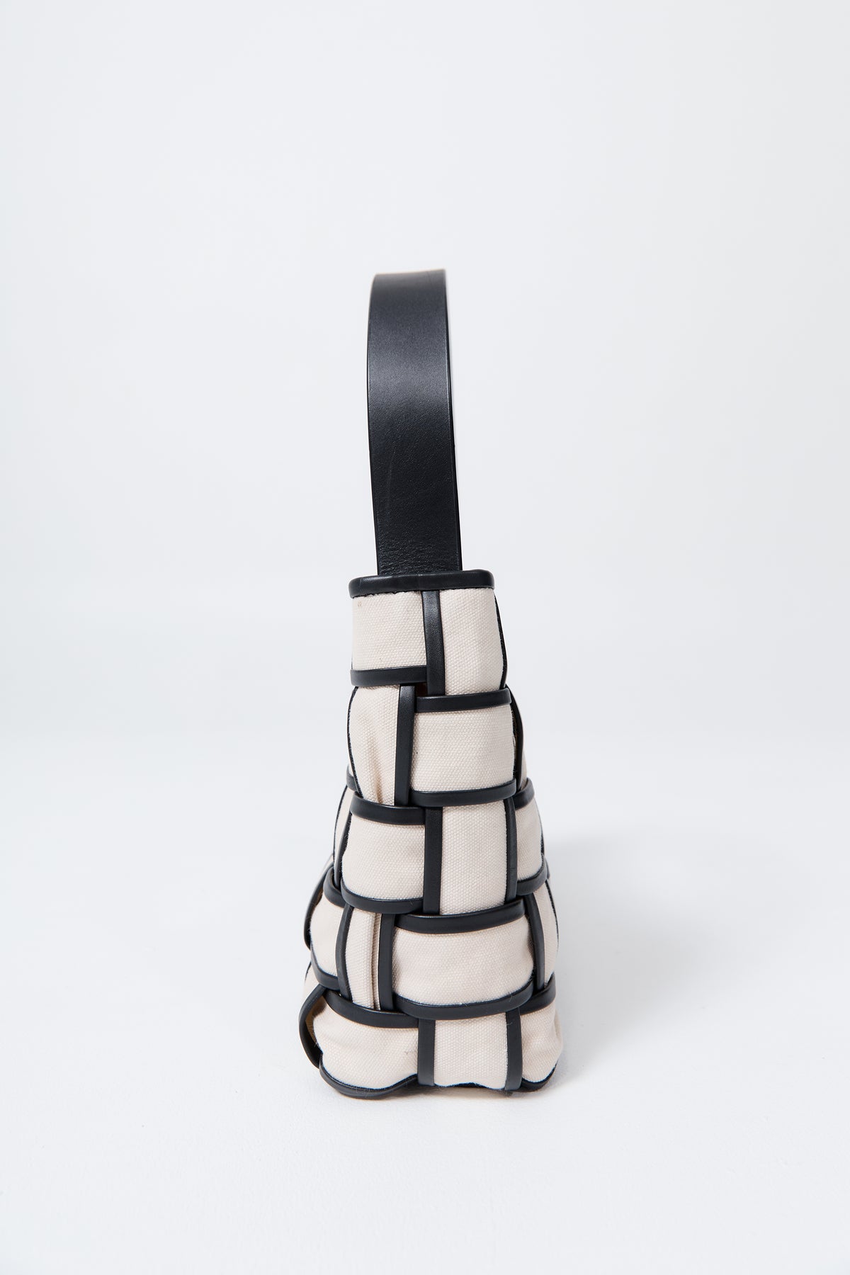 Border Woven Mini Tote - Canvas