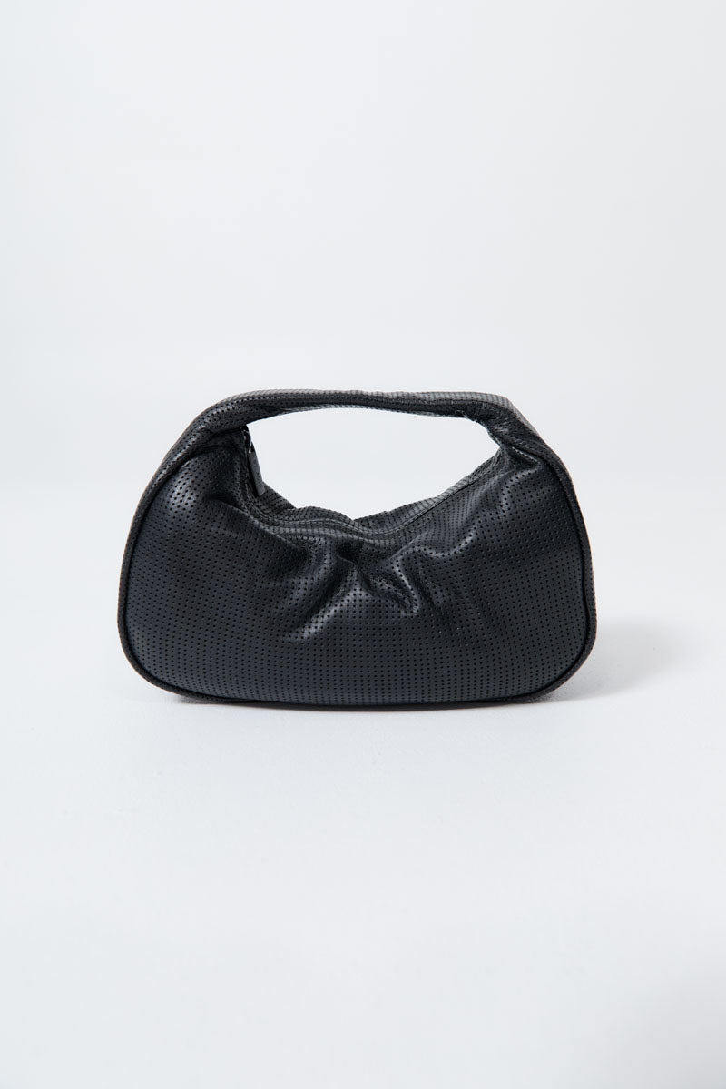Perforated Mini Bon Bon Bag - Black