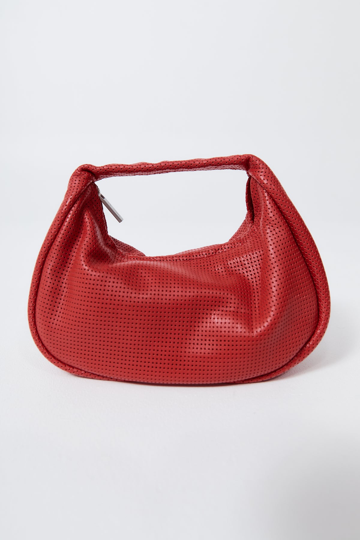 Perforated Mini Bon Bon Bag - Rosso