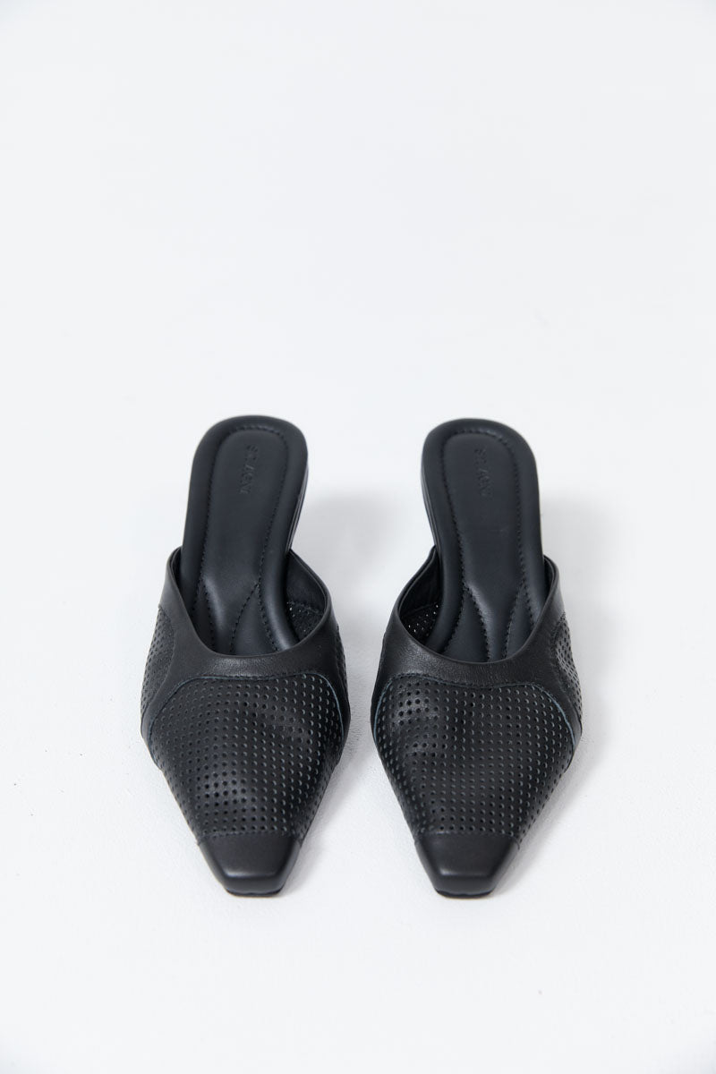 Perforated Heel - Black