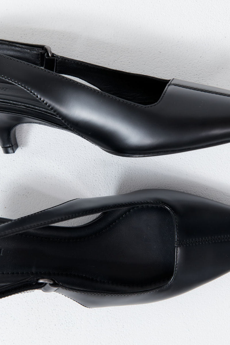 Utility Sling Back Heel - Black