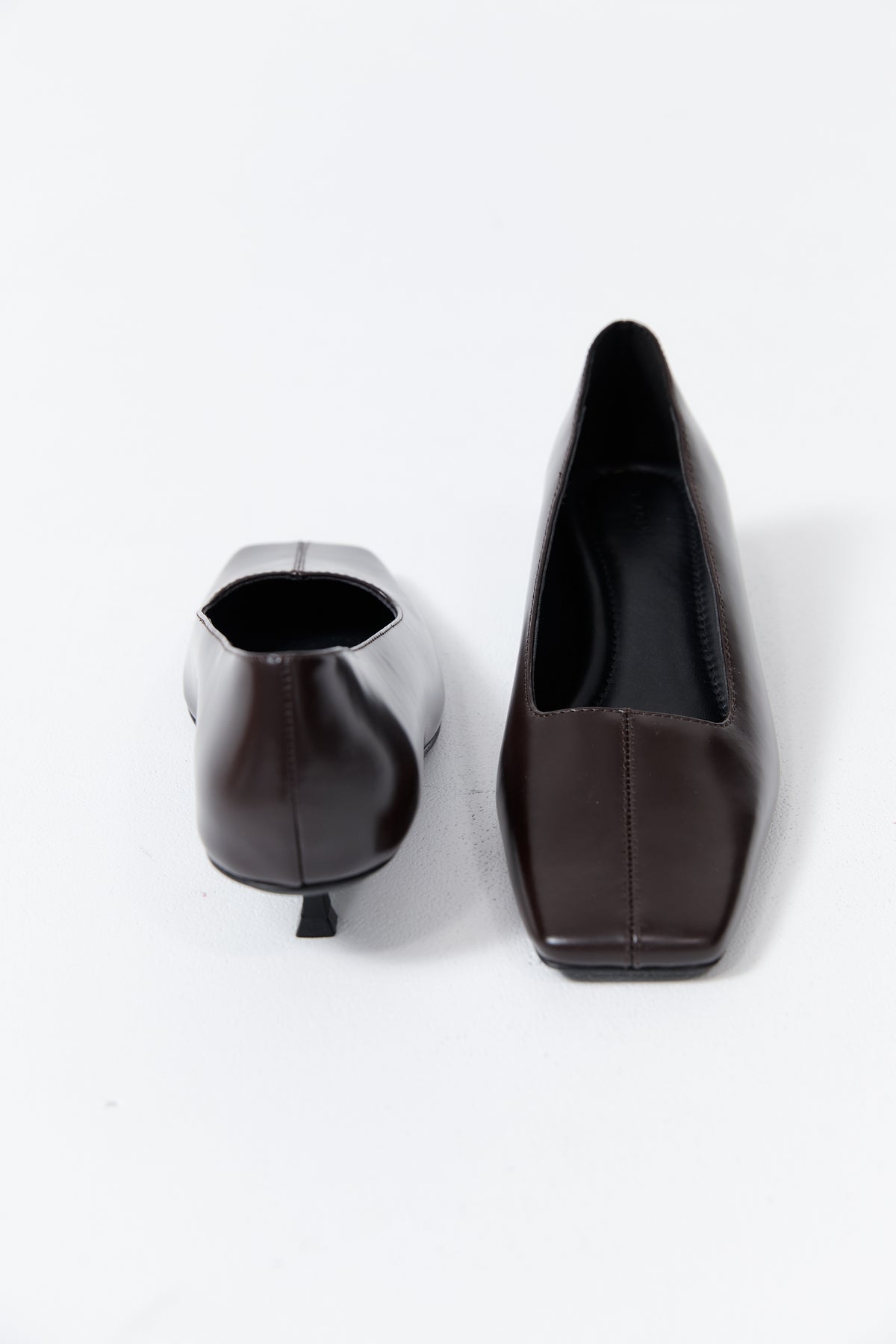 Square Toe Pump - Coffee