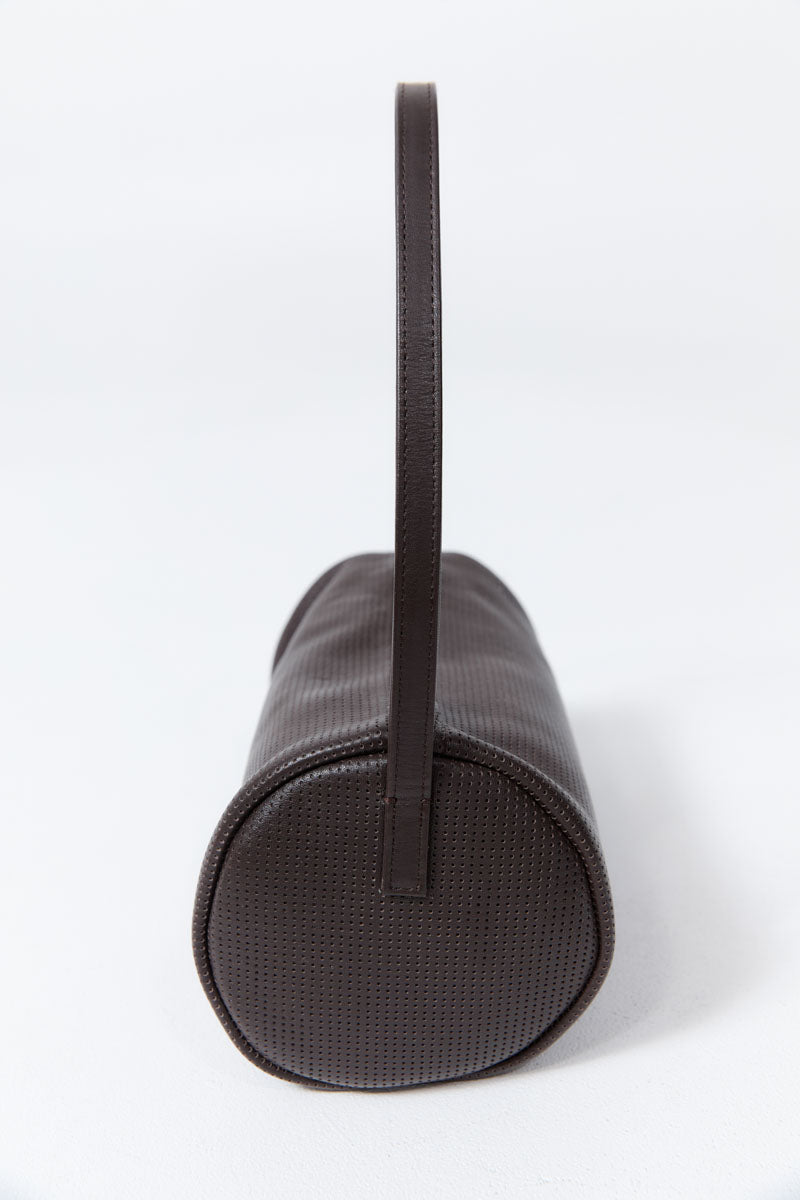 Perforated Connolo Shoulder Bag - Coffee