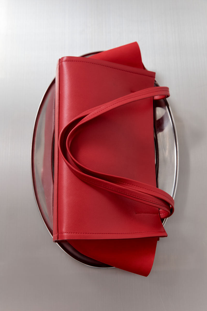 Slim Wonton Tote - Rosso