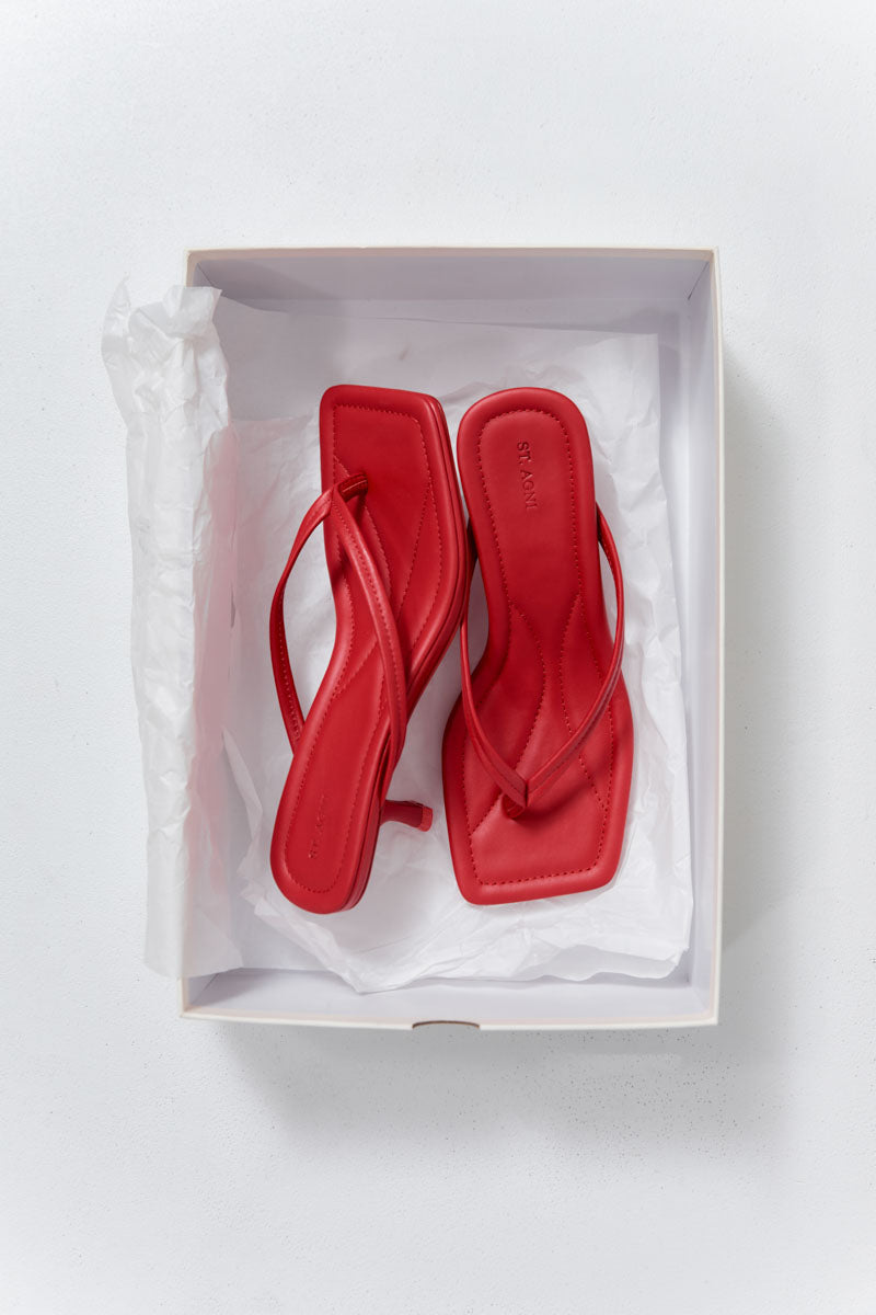 Thong Detail Heel - Rosso