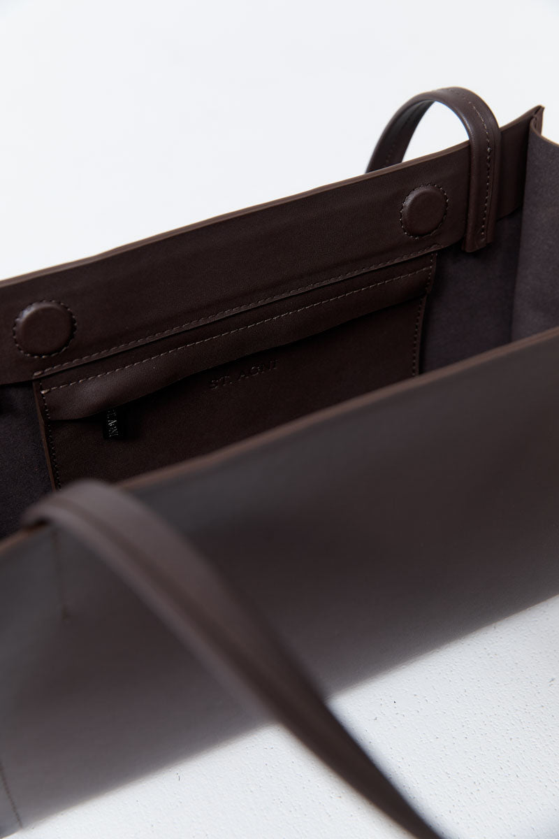 Slim Wonton Tote - Coffee