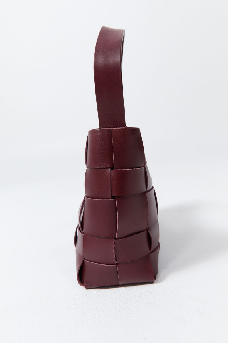 PRE-ORDER: Woven Mini Tote - Plum