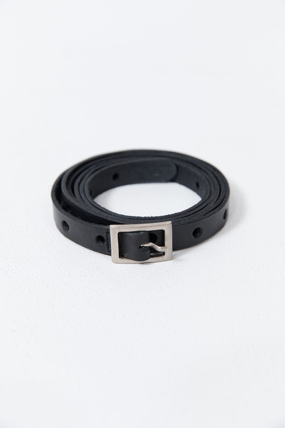 Perforated Slim Belt - Black