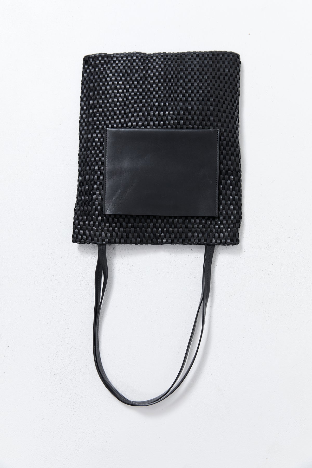Lattice Contrast Tote - Black