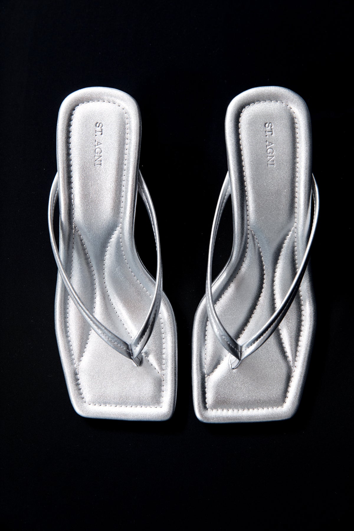 Thong Detail Heel - Silver