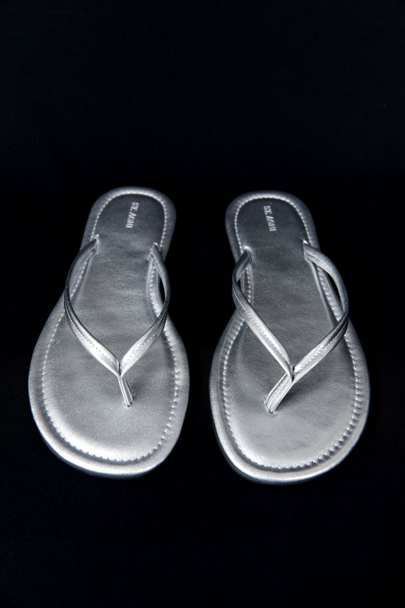 Thong Detail Slide - Silver
