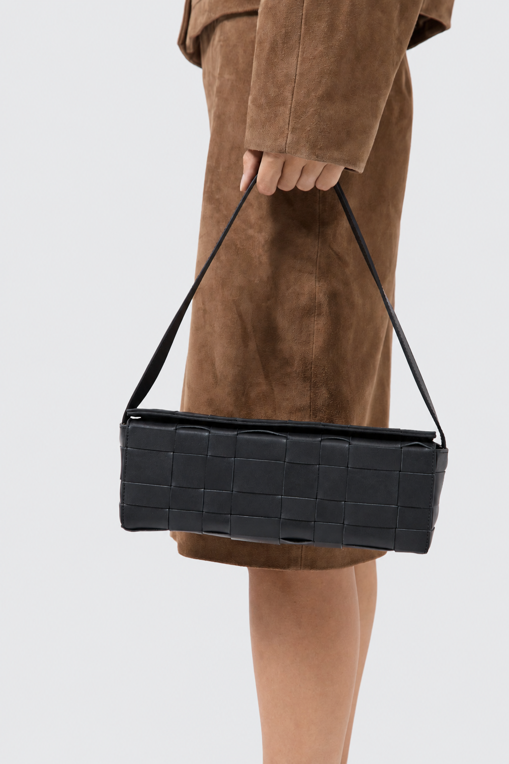 Woven East West Bag - Black