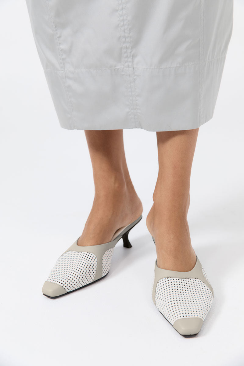 Perforated Heel - Off White
