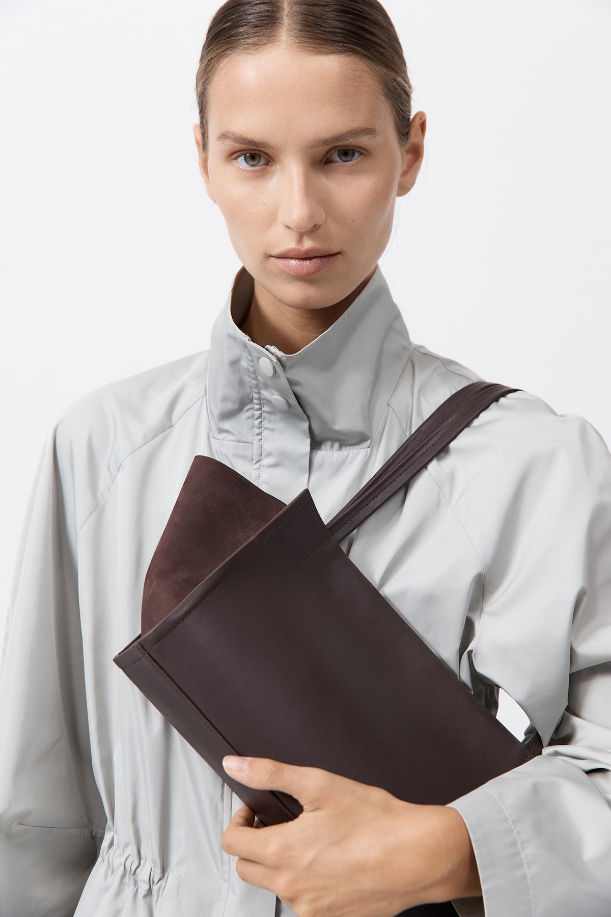 Slim Wonton Tote - Coffee