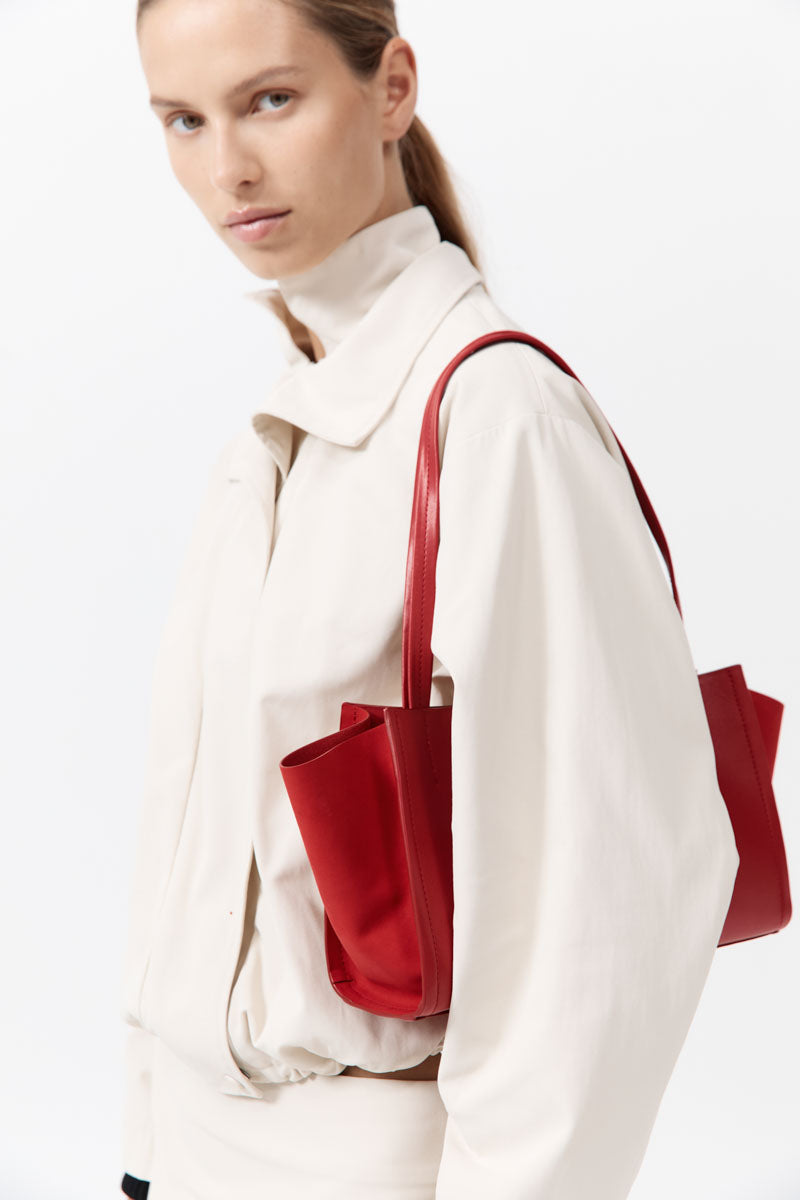 Slim Wonton Tote - Rosso