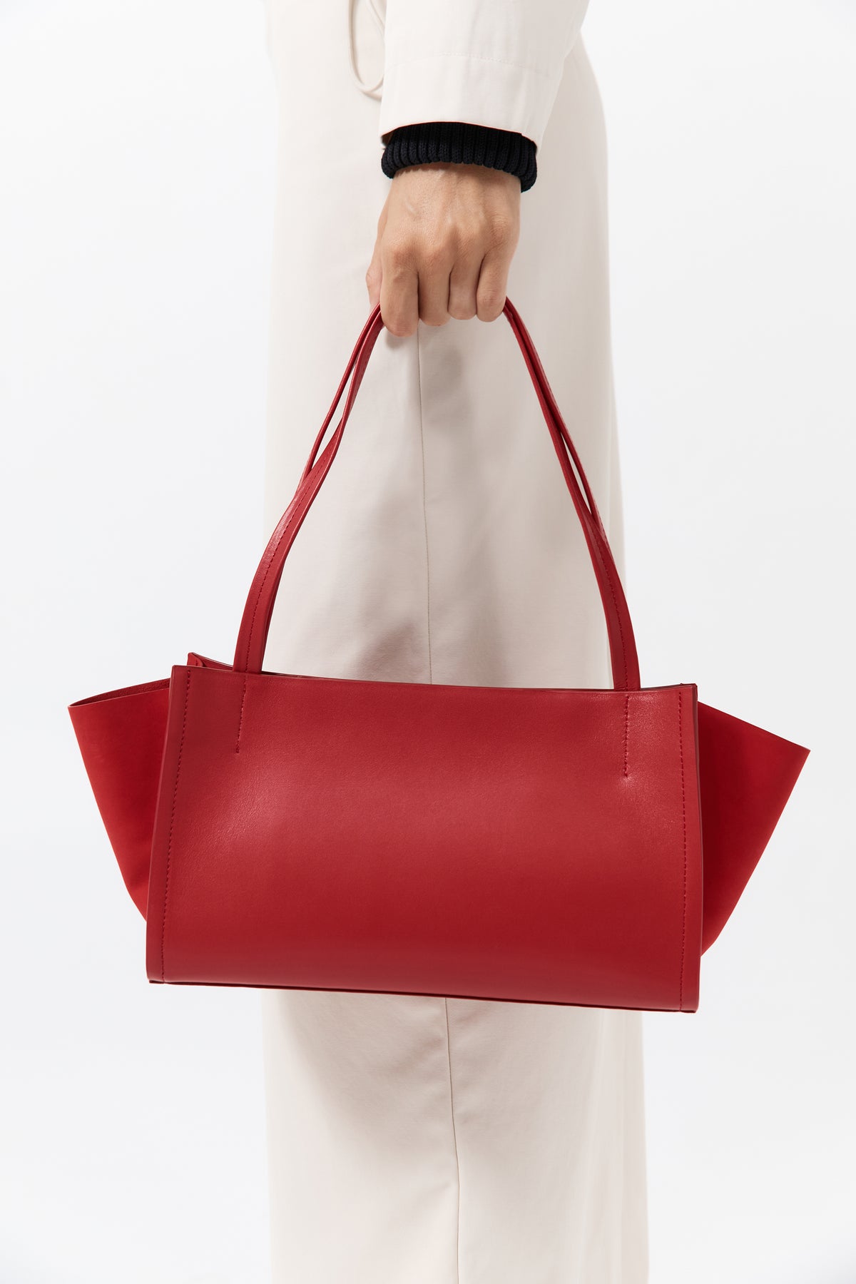 Slim Wonton Tote - Rosso