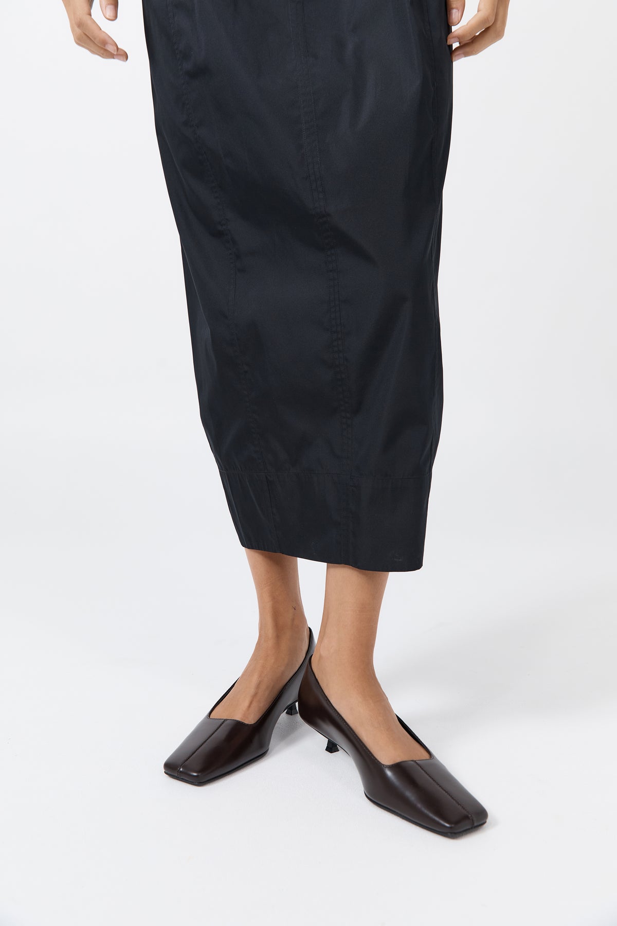 Square Toe Pump - Coffee