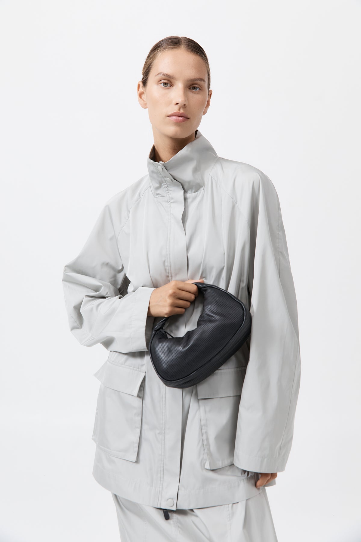 Perforated Mini Bon Bon Bag - Black