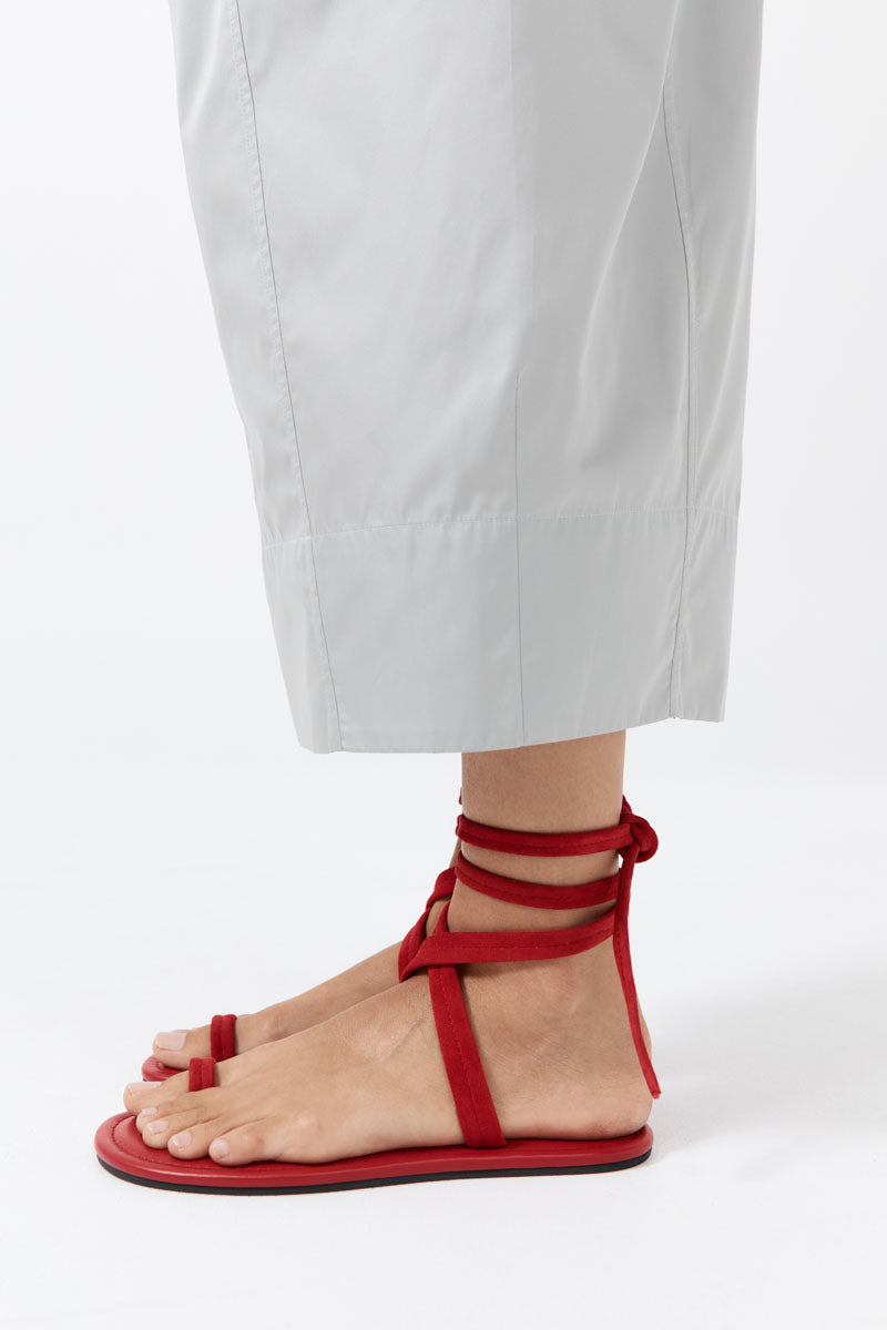 Tie Up Flat - Rosso