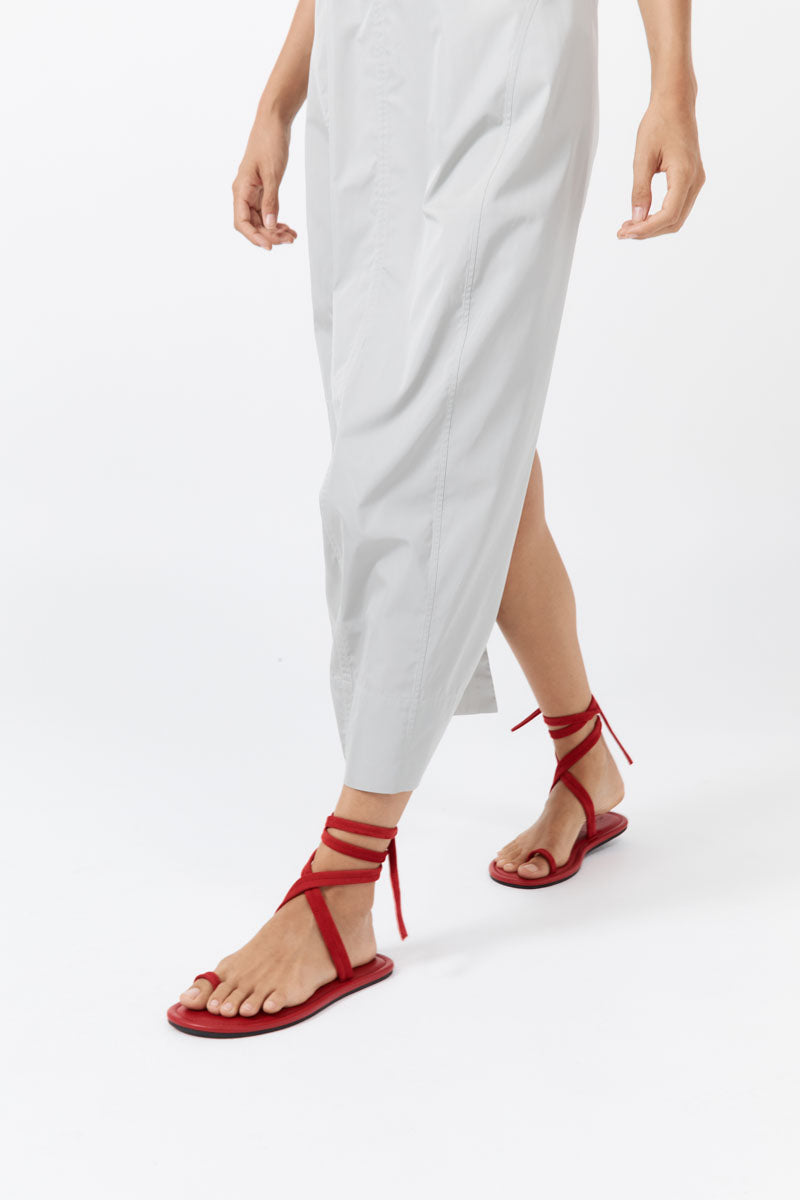 Tie Up Flat - Rosso