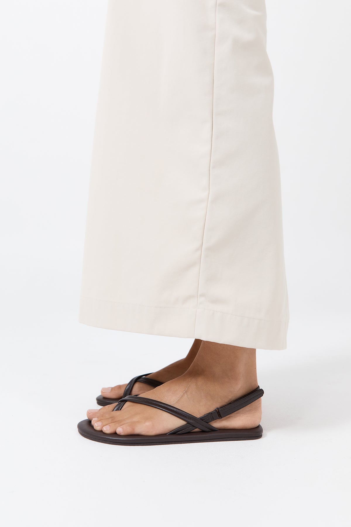 Cross Detail Sandal - Coffee