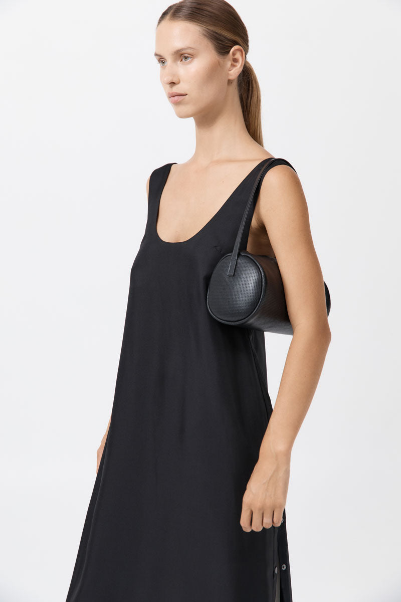 Perforated Connolo Shoulder Bag - Black