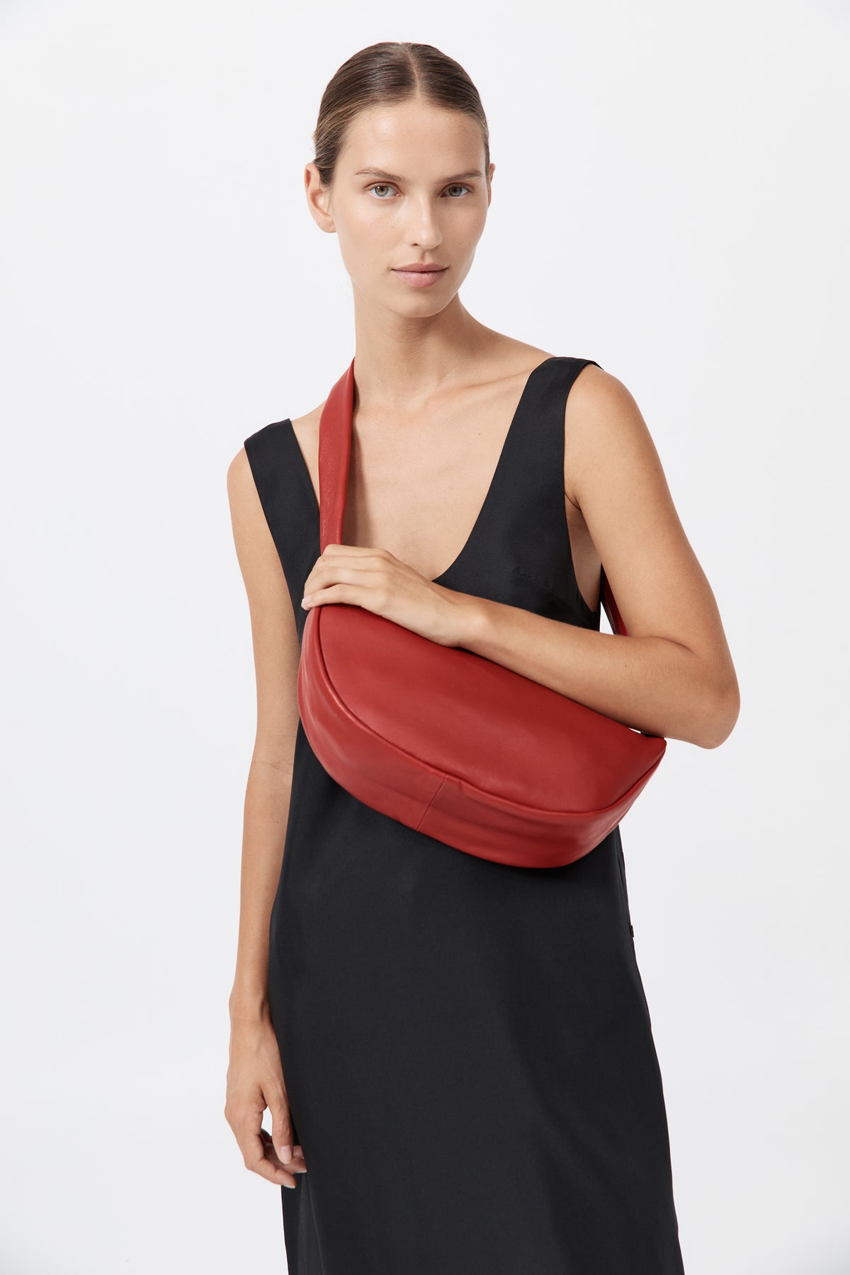 Soft Crescent Bag - Rosso