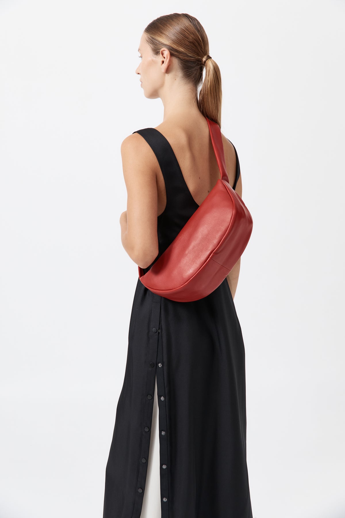 Soft Crescent Bag - Rosso