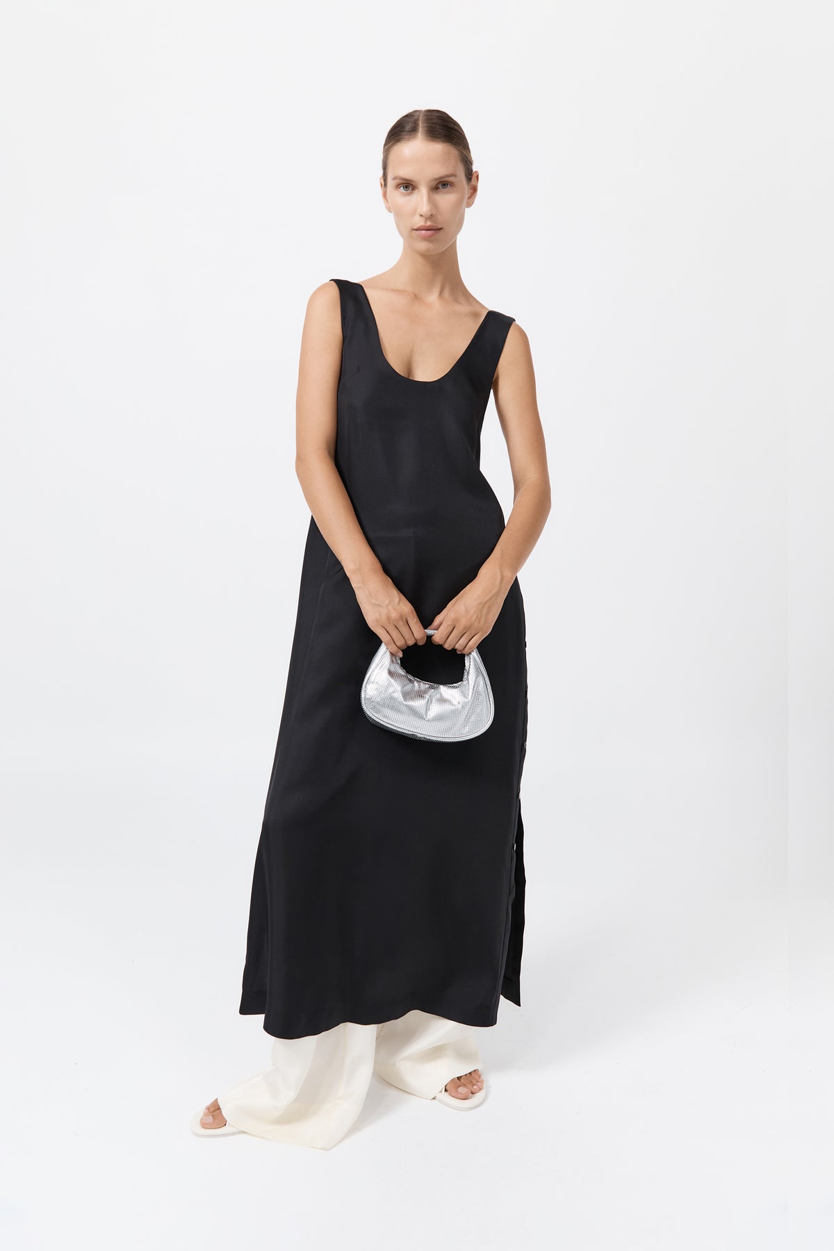 Perforated Mini Bon Bon Bag - Silver