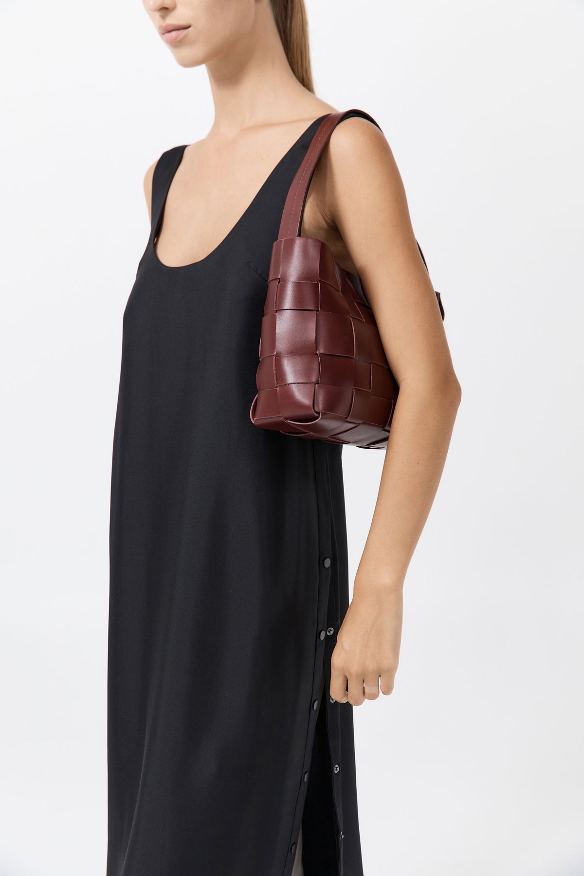 PRE-ORDER: Woven Mini Tote - Plum