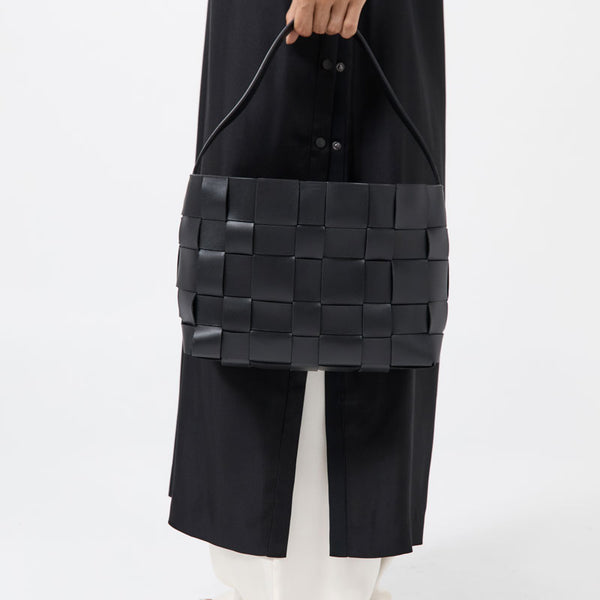 St.Agni 'Slim Woven' レザートートバッグ 送料込み St. Agni Slim Woven Leather Tote Bag in Brown | Lyst