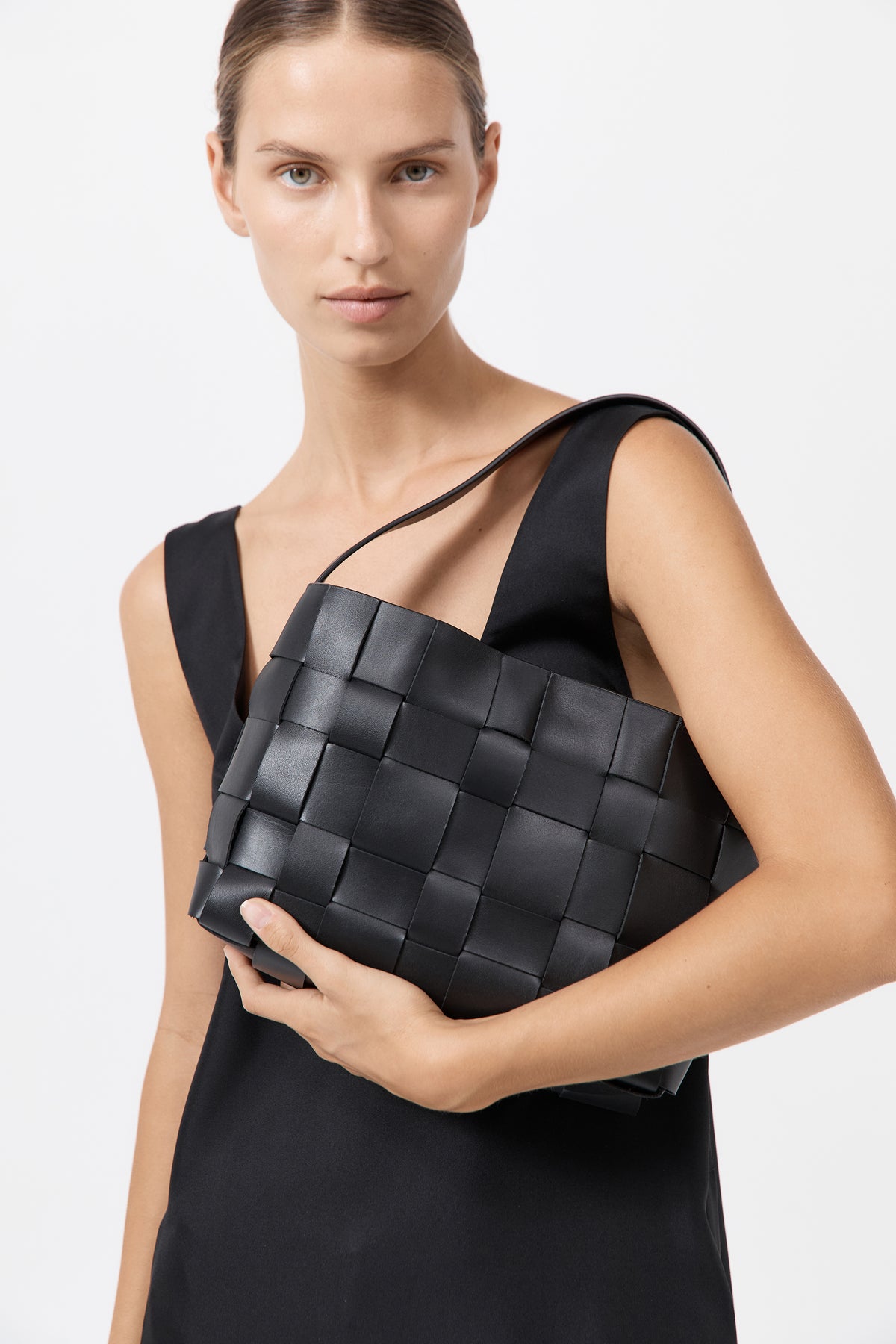 Woven Mini Tote - Black