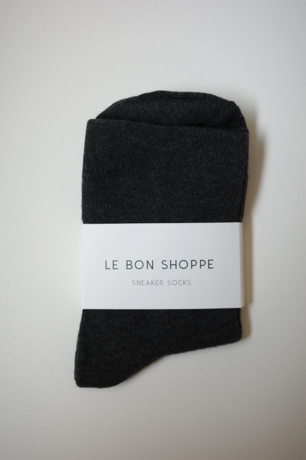Sneaker Socks By Le Bon - Heather Black