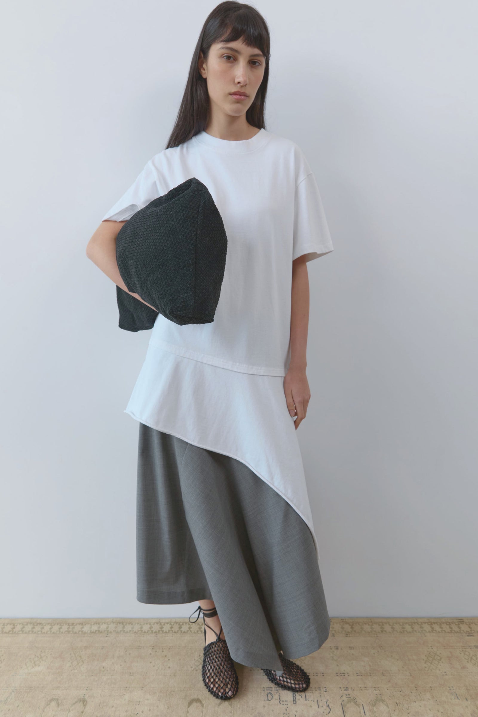 Layered Tee Mini Dress - Off White