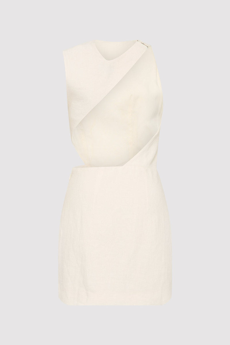 Deconstructed Mini Dress - Ivory