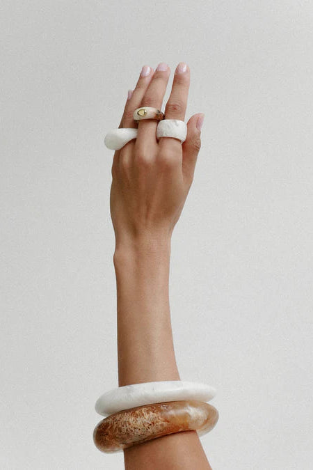 Band Ring by Dinosaur Designs - Cream