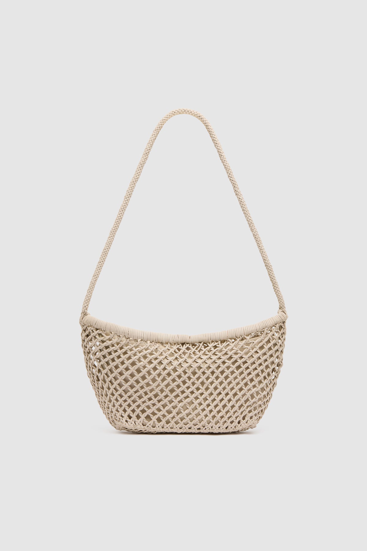 Mesh Crescent Bag - Ecru