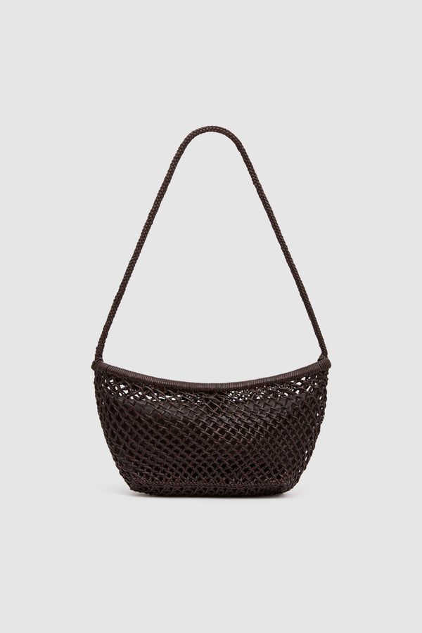 Mesh Crescent Bag - Coffee