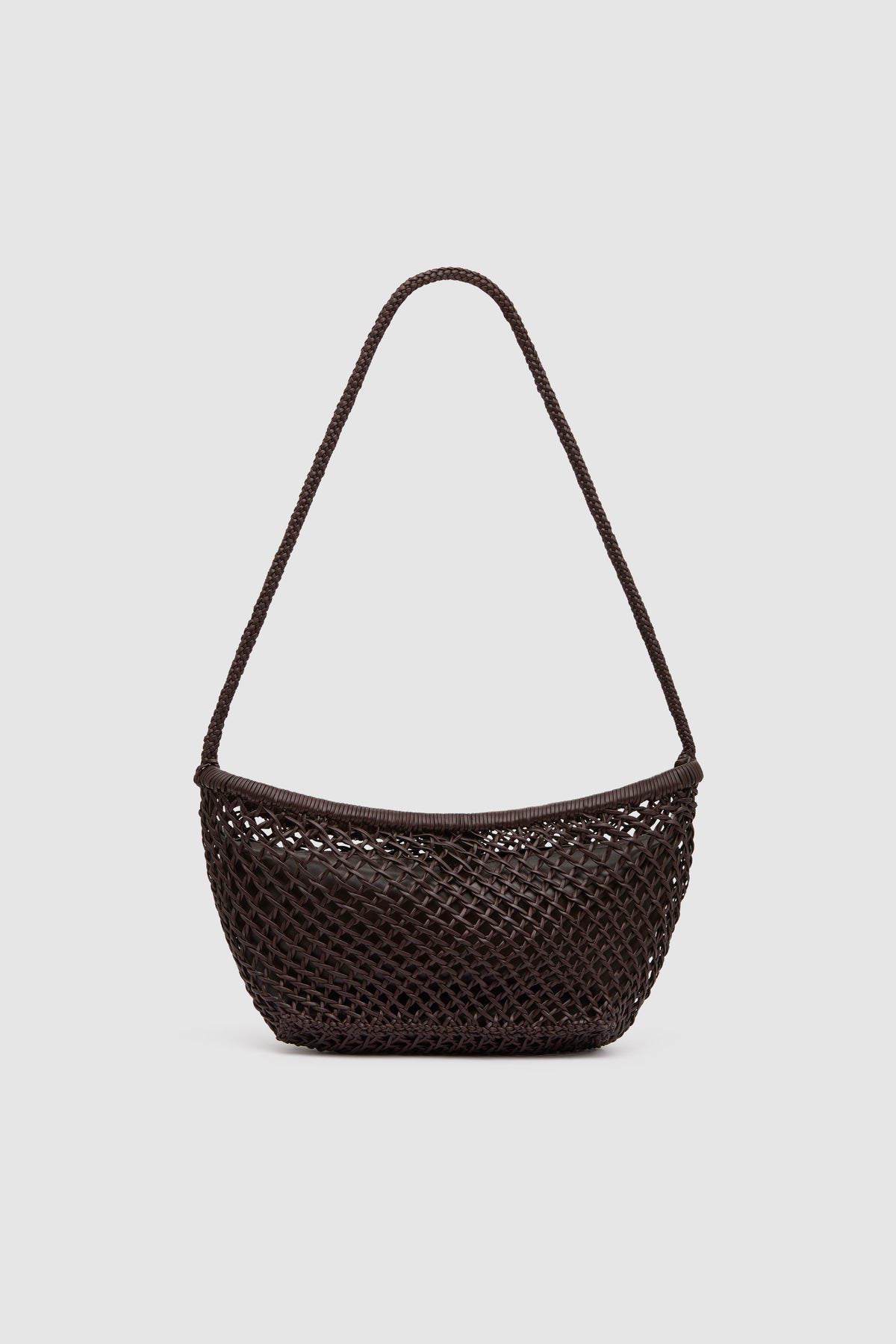 Mesh Crescent Bag - Coffee