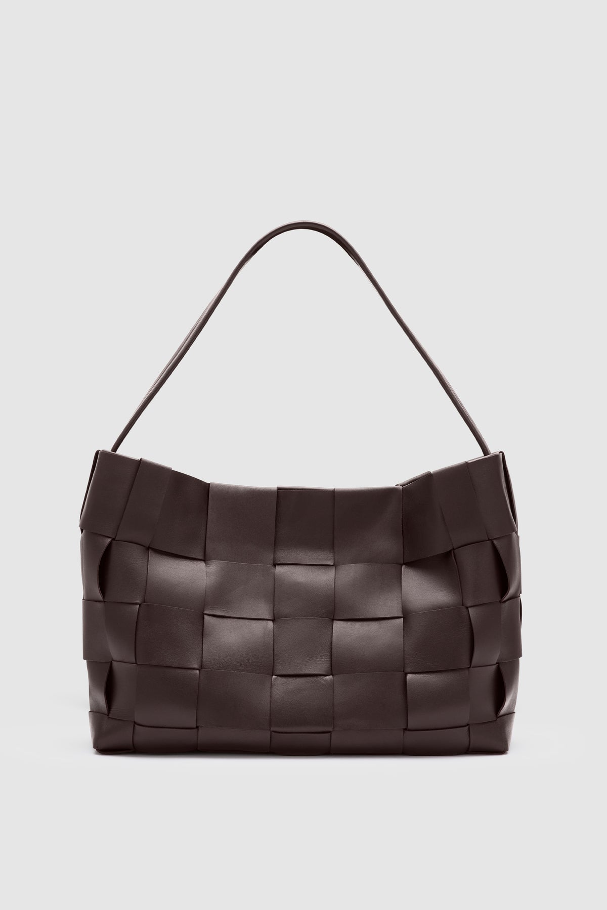 Woven Large Tote - Chocolate
