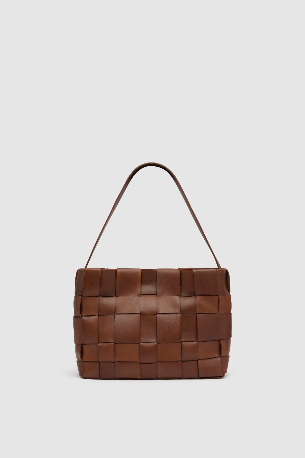Woven Mini Tote - Chestnut