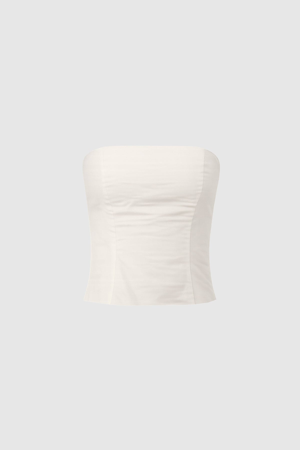 Raw Silk Minimal Bodice - Cloud Cream - Ghost