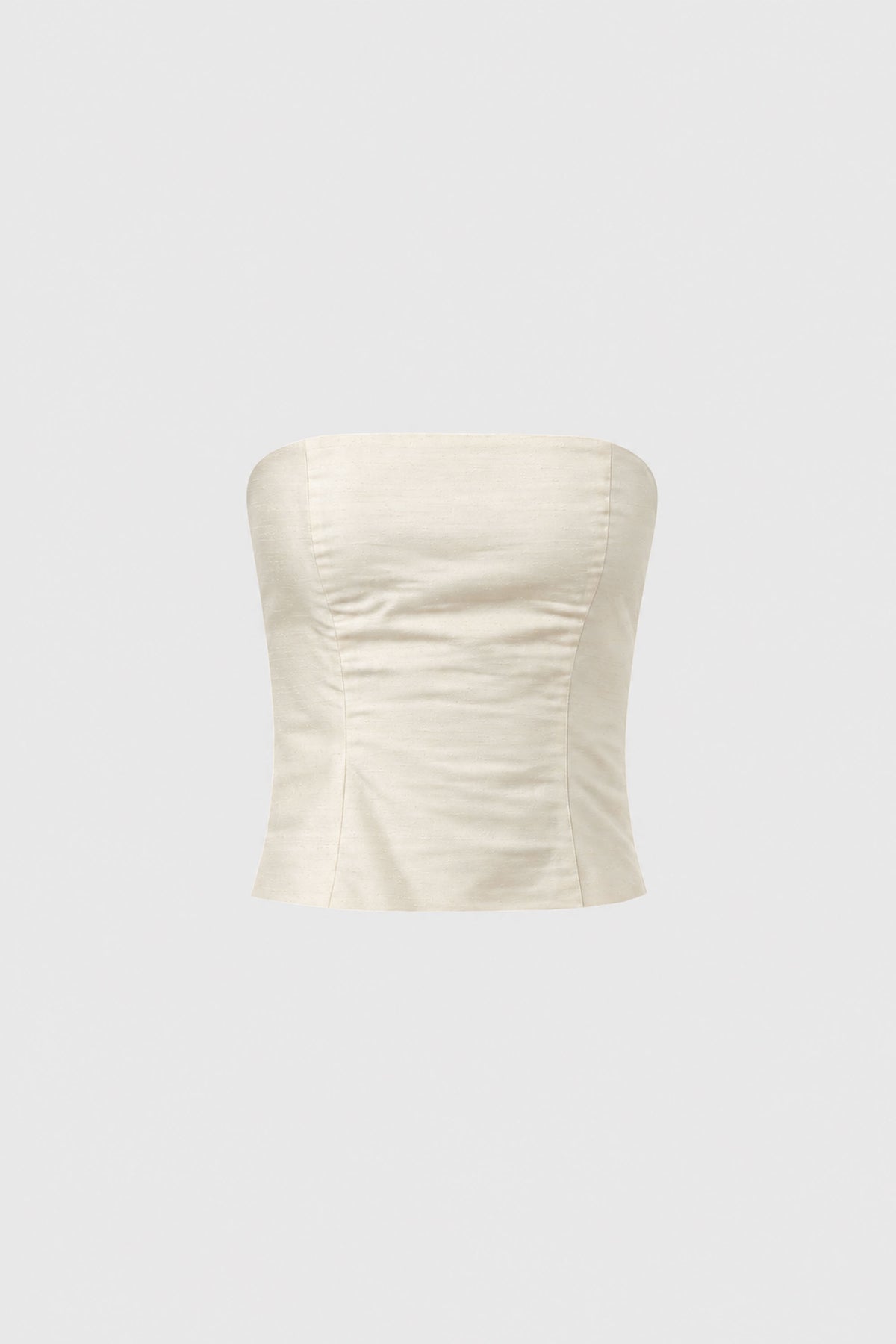 Raw Silk Minimal Bodice - Cloud Cream