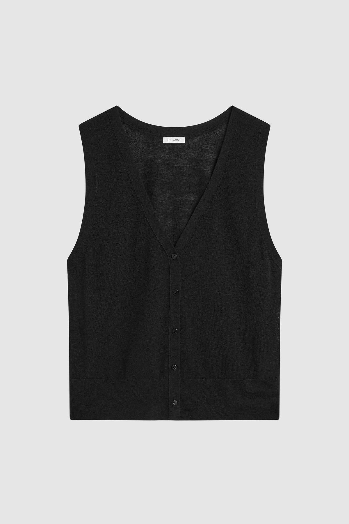 Merino Wool Oupa Vest - Black