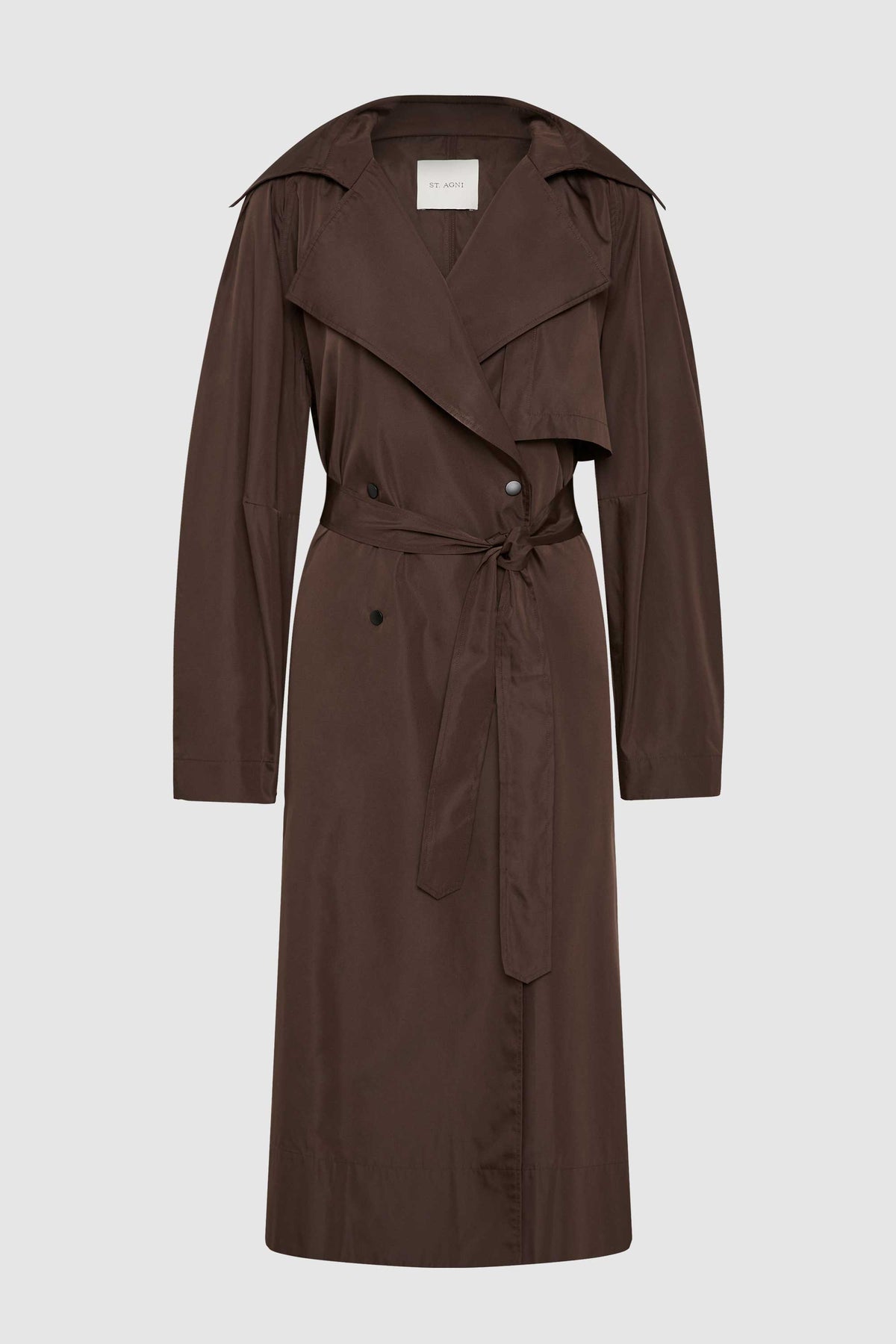 Paper Taffeta Relaxed Trench - Mocha