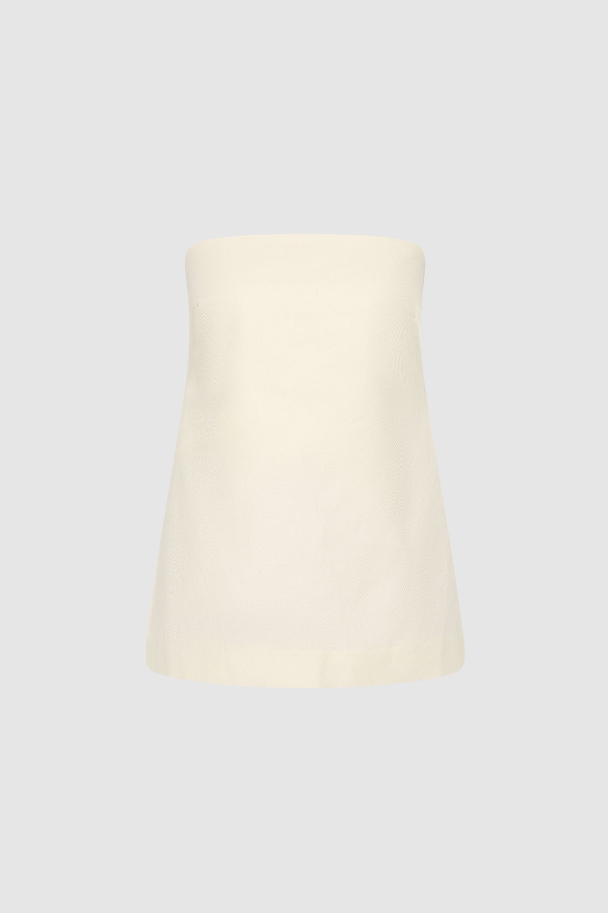 Strapless Rouleau Tie Top - Ivory