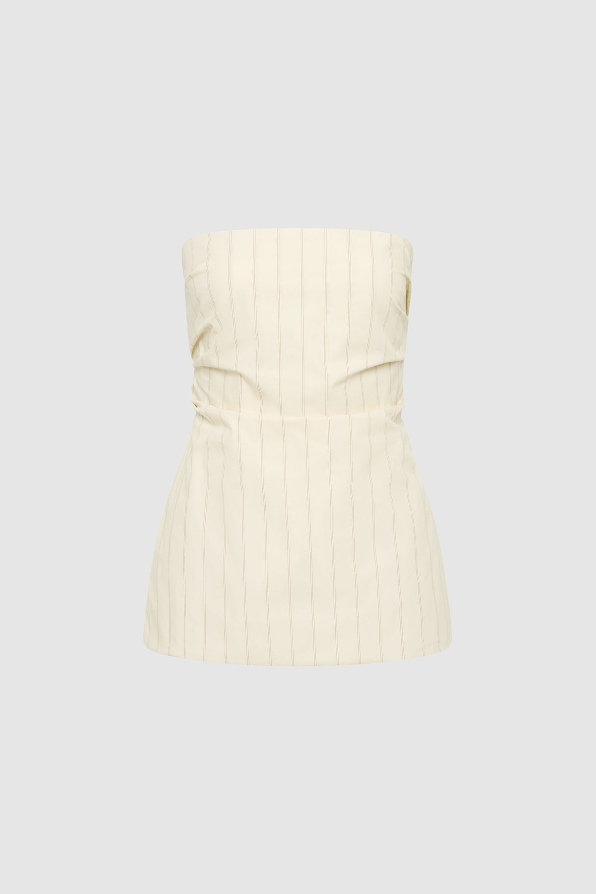 Strapless Tie Back Top - Ecru Stripe