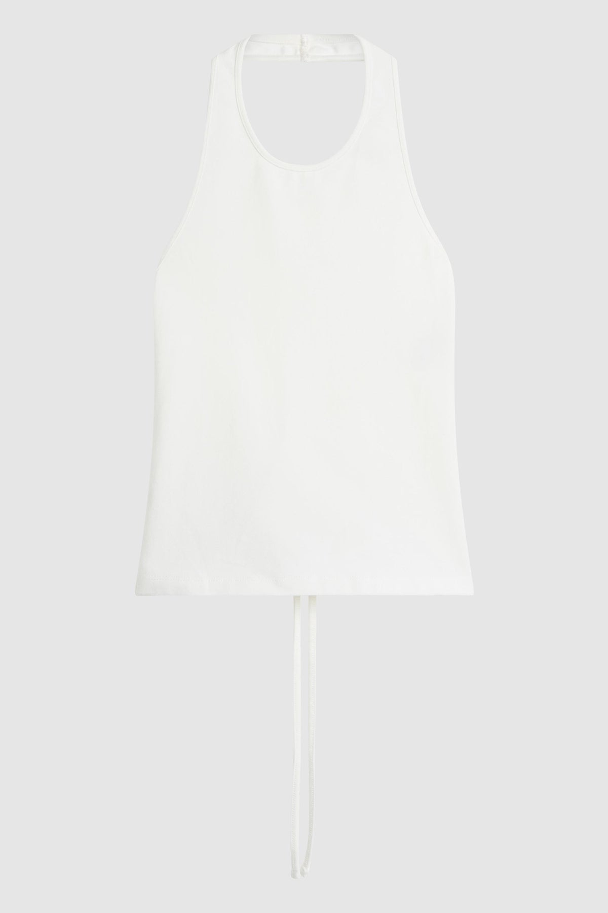 Soft Jersey Halter Top - White