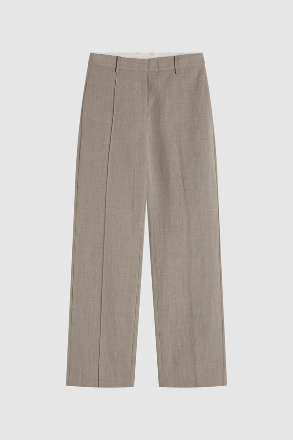 Classic Pintuck Pants - Pebble Melange