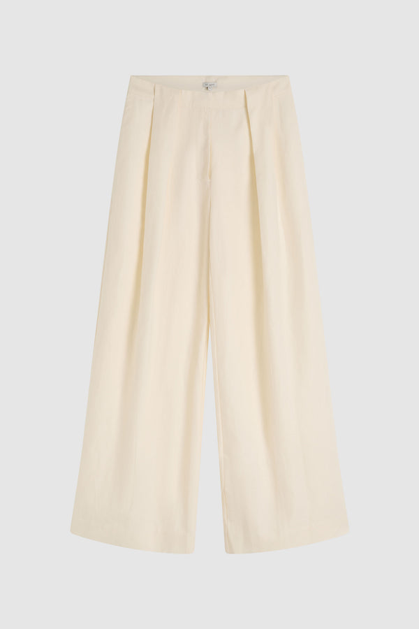 Pleat Loop Pants - Ivory